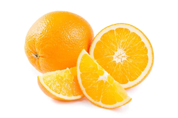 Ripe orange fruit and his segments — Stock Photo, Image