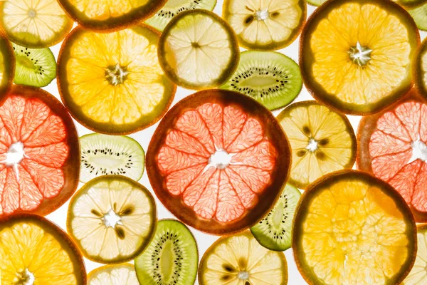 Mixed healthy fruits background — Stock Photo, Image