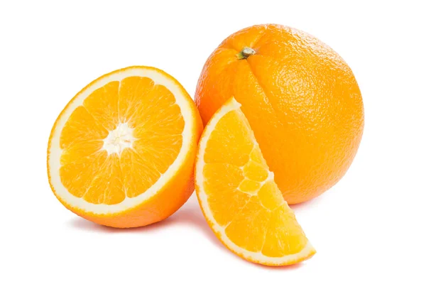 Juicy orange fruit and his segments — Stock Photo, Image