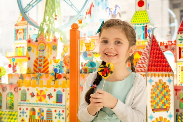 Happy little girl having fun — Stock Photo, Image