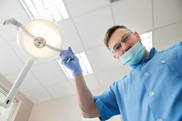 View from the patient side at the dentist — Stock Photo, Image