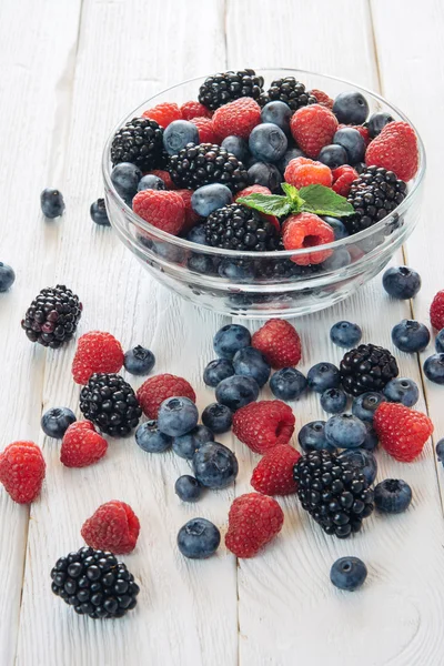 Gesunde gemischte Früchte und Zutaten — Stockfoto
