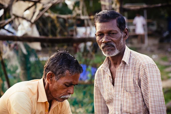 Портрет индийских рыбаков — стоковое фото