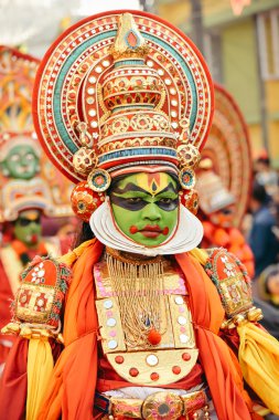 Yeni yıl karnaval geleneksel Kathakali dans