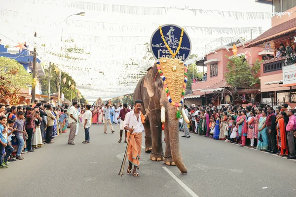 La gente participa en el Carnaval de Cochin — Foto de Stock