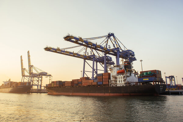  Seaport in Fort Kochi on sunset