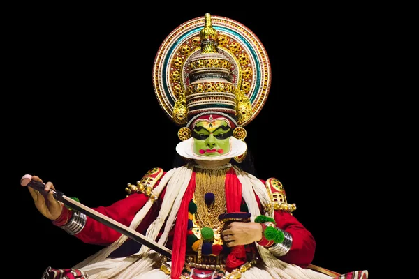 Ator de Kathakali durante a performance — Fotografia de Stock