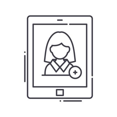 Hesap simgesi, doğrusal izole edilmiş illüstrasyon, ince çizgi vektörü, web tasarım işareti, düzenlenebilir çizgi konsept sembolü beyaz arkaplan üzerinde.