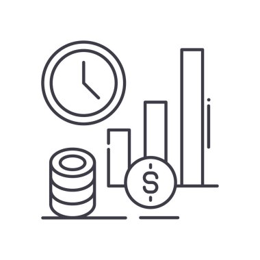 Yıllık simgesi, doğrusal izole edilmiş illüstrasyon, ince çizgi vektörü, web tasarım işareti, düzenlenebilir çizgi konsept sembolü beyaz arkaplan üzerinde.