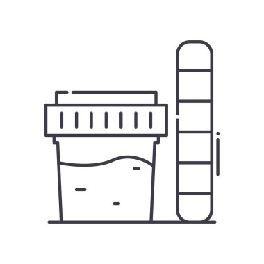 Analiz kontrol simgesi, doğrusal izole edilmiş illüstrasyon, ince çizgi vektörü, web tasarım işareti, düzenlenebilir konsept sembolü beyaz arkaplan üzerinde.