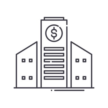 Varlık simgesi, doğrusal izole resimleme, ince çizgi vektörü, web tasarım işareti, düzenlenebilir çizgi konsept sembolü beyaz arkaplan üzerinde.