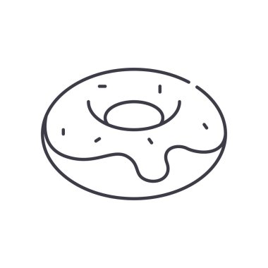 Simge simgesi, doğrusal izole edilmiş illüstrasyon, ince çizgi vektörü, web tasarım işareti, düzenlenebilir beyaz arkaplan üzerinde çizgi konsept sembolü.