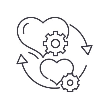 Özgüven simgesi, doğrusal izole edilmiş illüstrasyon, ince çizgi vektörü, web tasarım işareti, düzenlenebilir beyaz arkaplan üzerinde çizgi konsept sembolü.