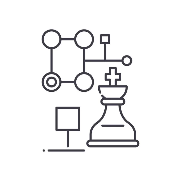 Hantering informationssystem ikon, linjär isolerad illustration, tunn linje vektor, webbdesign tecken, skiss koncept symbol med redigerbar stroke på vit bakgrund. — Stock vektor