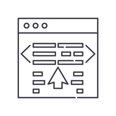 Betik simgesi, doğrusal izole edilmiş illüstrasyon, ince çizgi vektörü, web tasarım işareti, düzenlenebilir çizgi konsept sembolü beyaz arkaplan üzerinde.