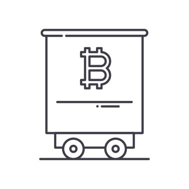 Bloklama süreci simgesi, doğrusal izole edilmiş illüstrasyon, ince çizgi vektörü, web tasarım işareti, düzenlenebilir beyaz arkaplan üzerinde çizgi konsept sembolü.