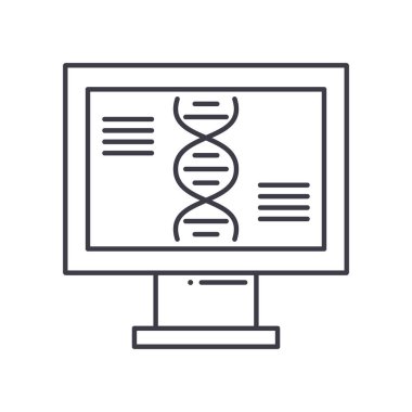 Biyomimetik simgesi, doğrusal izole edilmiş illüstrasyon, ince çizgi vektörü, web tasarım işareti, düzenlenebilir konsept sembolü beyaz arkaplan üzerinde.