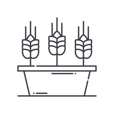 Arpa simgesi, doğrusal izole edilmiş illüstrasyon, ince çizgi vektörü, web tasarım işareti, düzenlenebilir beyaz arkaplan üzerinde çizgi konsept sembolü.