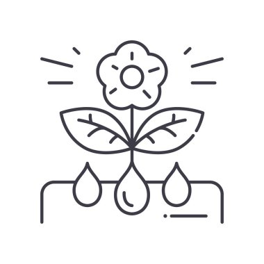 Biyo yağ simgesi, doğrusal izole edilmiş illüstrasyon, ince çizgi vektörü, web tasarım işareti, düzenlenebilir beyaz arkaplan üzerinde çizgi konsept sembolü.