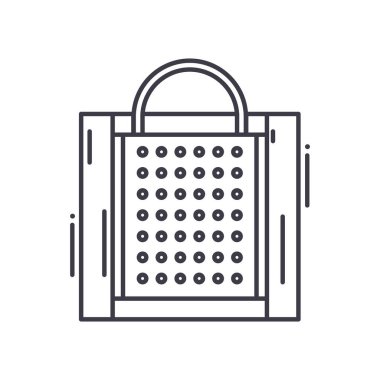 Kutu rendesi konsepti simgesi, doğrusal izole çizim, ince çizgi vektörü, web tasarım işareti, düzenlenebilir konsept sembolü beyaz arkaplan üzerinde.