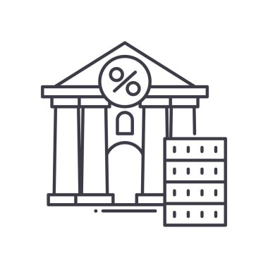 Bağ konsepti simgesi, doğrusal izole resimleme, ince çizgi vektörü, web tasarım işareti, düzenlenebilir konsept sembolü beyaz arkaplan üzerinde.