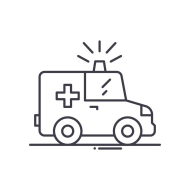 Doktor simgesi, doğrusal izole edilmiş illüstrasyon, ince çizgi vektörü, web tasarım işareti, düzenlenebilir beyaz arkaplan üzerinde çizgi konsept sembolü.