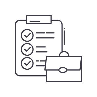 Liste simgesi, doğrusal izole edilmiş illüstrasyon, ince çizgi vektörü, web tasarım işareti, düzenlenebilir beyaz arkaplan üzerinde çizgi konsept sembolü oluşturma işi.