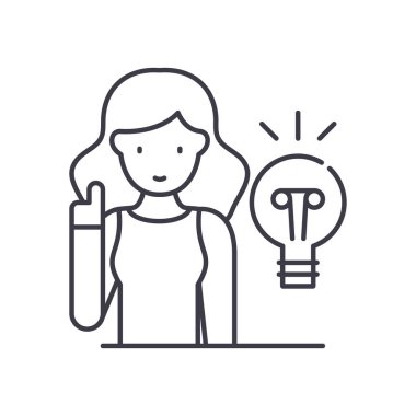 Kariyer önerisi simgesi, doğrusal izole çizim, ince çizgi vektörü, web tasarım işareti, düzenlenebilir çizgi konsept sembolü beyaz arkaplan üzerinde.