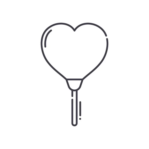 Candy szerelem ikon, lineáris elszigetelt illusztráció, vékony vonal vektor, web design jel, vázlat fogalom szimbólum szerkeszthető stroke fehér háttér. — Stock Vector