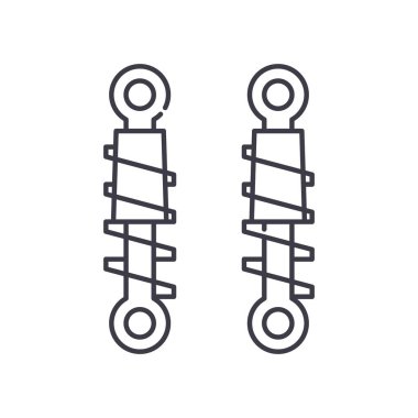 Emici simgesi, doğrusal izole edilmiş illüstrasyon, ince çizgi vektörü, web tasarım işareti, düzenlenebilir beyaz arkaplan üzerinde çizgi konsept sembolü.