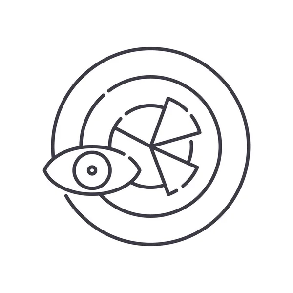 Predictive Analytics Icon, linear isolierte Illustration, dünner Linienvektor, Webdesign-Zeichen, Umrisskonzept-Symbol mit editierbarem Strich auf weißem Hintergrund. — Stockvektor