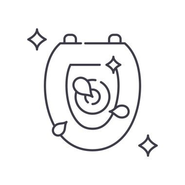 Temiz sifon simgesi, doğrusal izole edilmiş illüstrasyon, ince çizgi vektörü, web tasarım işareti, düzenlenebilir beyaz arkaplan üzerinde çizgi konsept sembolü.