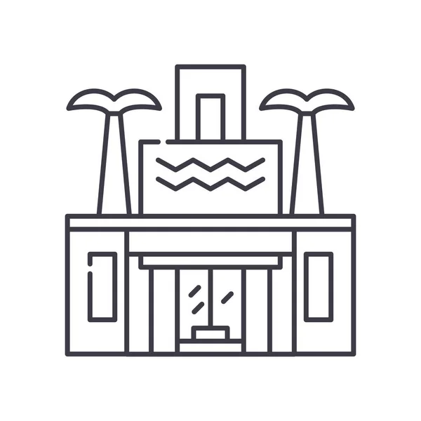 Casino-Symbol, linear isolierte Illustration, dünner Linienvektor, Webdesign-Schild, Umrisskonzept-Symbol mit editierbarem Strich auf weißem Hintergrund. — Stockvektor