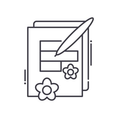 Spa rezervasyon simgesi, doğrusal izole edilmiş illüstrasyon, ince çizgi vektörü, web tasarım işareti, düzenlenebilir konsept sembolü beyaz arkaplan üzerinde.