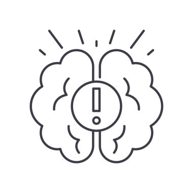 Büyük fikir simgesi, doğrusal izole edilmiş illüstrasyon, ince çizgi vektörü, web tasarım işareti, düzenlenebilir konsept sembolü beyaz arkaplan üzerinde.