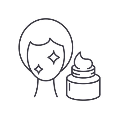 Slkin bakım simgesi, doğrusal izole edilmiş illüstrasyon, ince çizgi vektörü, web tasarım işareti, düzenlenebilir beyaz arkaplan üzerinde çizgi konsept sembolü.