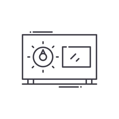 Güvenli simge, doğrusal izole edilmiş illüstrasyon, ince çizgi vektörü, web tasarım işareti, düzenlenebilir konsept sembolü beyaz arkaplan üzerinde.