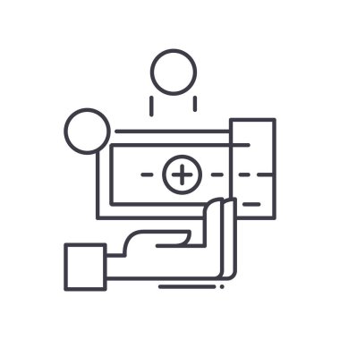 Roi simgesi, doğrusal izole edilmiş illüstrasyon, ince çizgi vektörü, web tasarım işareti, düzenlenebilir beyaz arkaplan üzerinde çizgi konsept sembolü.