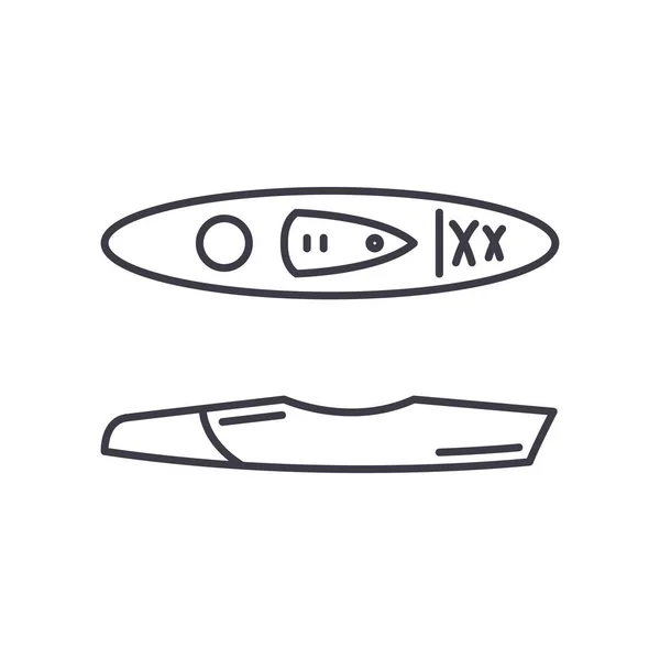 Kavak-Symbol, linear isolierte Illustration, dünner Linienvektor, Webdesign-Zeichen, Umrisskonzept-Symbol mit editierbarem Strich auf weißem Hintergrund. — Stockvektor