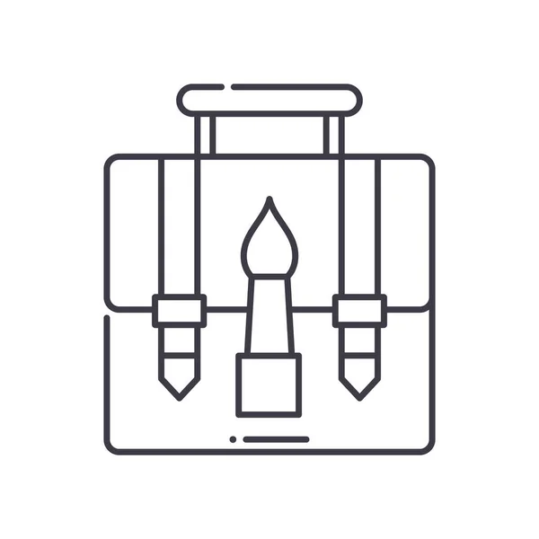 Jobprojektsymbol, linear isolierte Illustration, dünner Linienvektor, Webdesign-Zeichen, Umrisskonzept-Symbol mit editierbarem Strich auf weißem Hintergrund. — Stockvektor