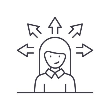 İş fırsatı simgesi, doğrusal izole edilmiş illüstrasyon, ince çizgi vektörü, web tasarım işareti, düzenlenebilir çizgi konsept sembolü beyaz arkaplan üzerinde.