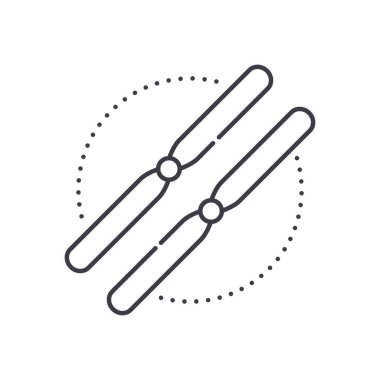 Pervane simgesi, doğrusal izole edilmiş illüstrasyon, ince çizgi vektörü, web tasarım işareti, düzenlenebilir çizgi konsept sembolü beyaz arkaplan üzerinde.