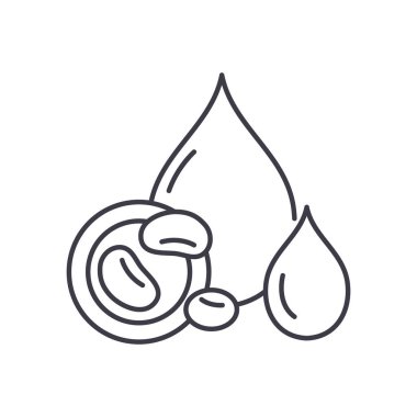 Kırmızı kan tarama simgesi, doğrusal izole edilmiş illüstrasyon, ince çizgi vektörü, web tasarım işareti, düzenlenebilir beyaz arkaplan üzerinde çizgi konsept sembolü.