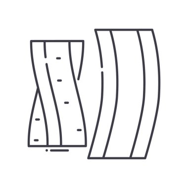 Jöle çubuğu simgesi, doğrusal izole edilmiş illüstrasyon, ince çizgi vektörü, web tasarım işareti, düzenlenebilir beyaz arkaplan üzerinde çizgi konsept sembolü.