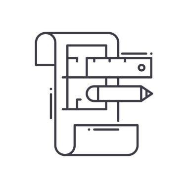 Proje hedefleri simgesi, doğrusal izole edilmiş illüstrasyon, ince çizgi vektörü, web tasarım işareti, düzenlenebilir konsept sembolü beyaz arkaplan üzerinde.