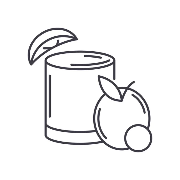 Saft-Symbol, linear isolierte Illustration, dünner Linienvektor, Webdesign-Zeichen, Konturenkonzept-Symbol mit editierbarem Strich auf weißem Hintergrund. — Stockvektor