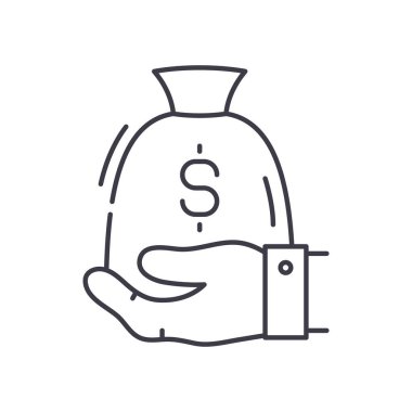 Kar üretimi simgesi, doğrusal izole edilmiş illüstrasyon, ince çizgi vektörü, web tasarım işareti, düzenlenebilir beyaz arkaplan üzerinde çizgi konsept sembolü.