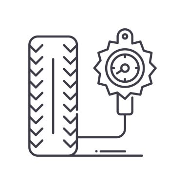 Pompa simgesi, doğrusal izole edilmiş illüstrasyon, ince çizgi vektörü, web tasarım işareti, düzenlenebilir beyaz arkaplan üzerinde çizgi konsept sembolü.