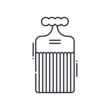 Tarama konsepti simgesi, doğrusal izole çizim, ince çizgi vektörü, web tasarım işareti, düzenlenebilir konsept sembolü beyaz arkaplan üzerinde.