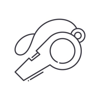 Koç ıslık simgesi, doğrusal izole edilmiş illüstrasyon, ince çizgi vektörü, web tasarım işareti, düzenlenebilir konsept sembolü beyaz arkaplan üzerinde.